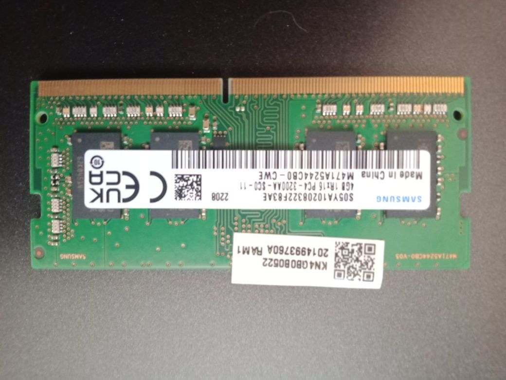 Оперативная память Samsung 4 ГБ DDR4 3200 МГц SODIMM M471A5244CB0-CWE