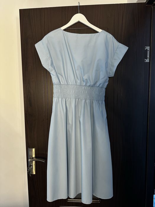 Rochie midi botez baby blue M