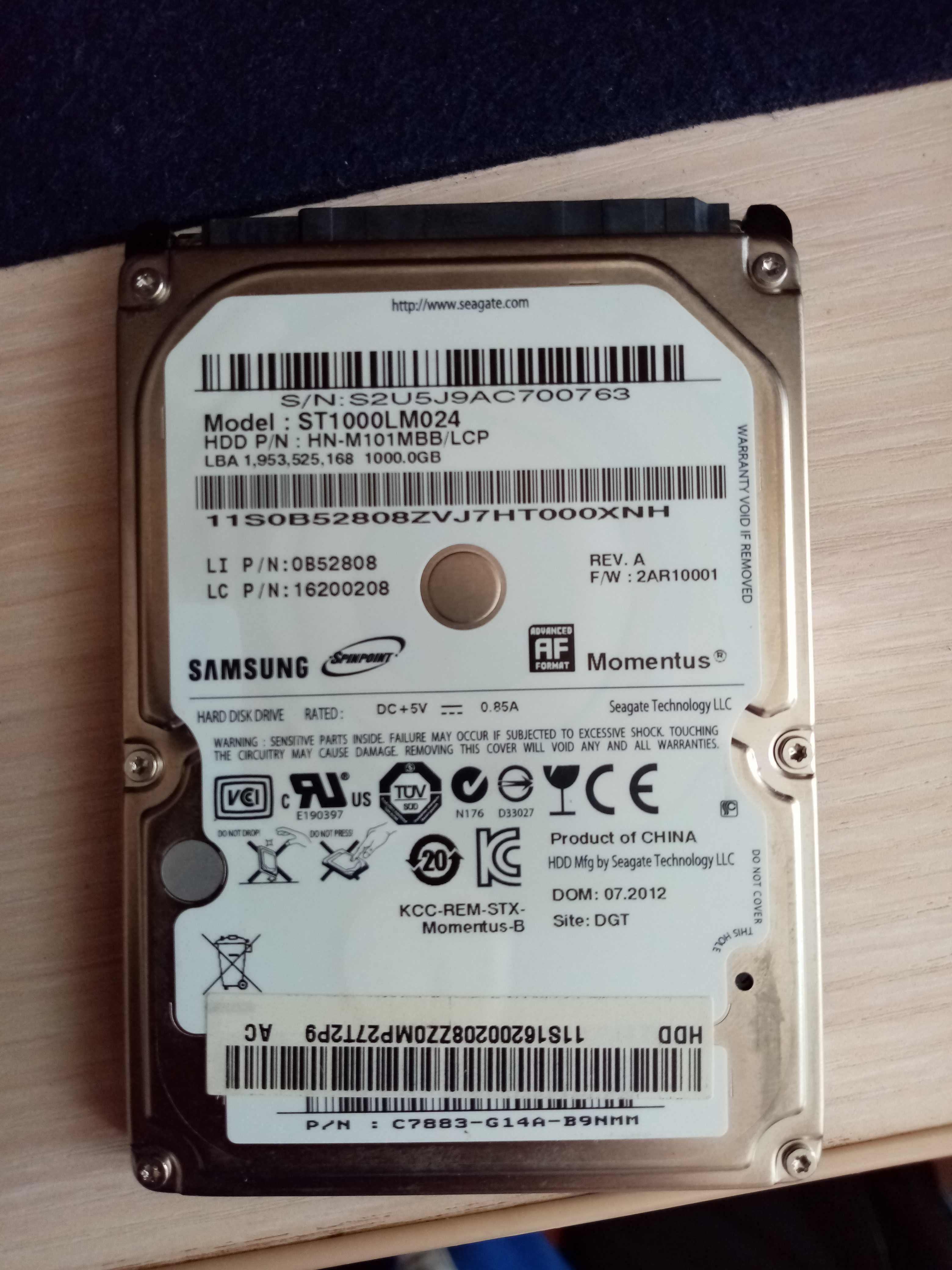 Продам Samsung HDD 1Tb 2.5 ОТПРАВКА ПОЧТОЙ!!