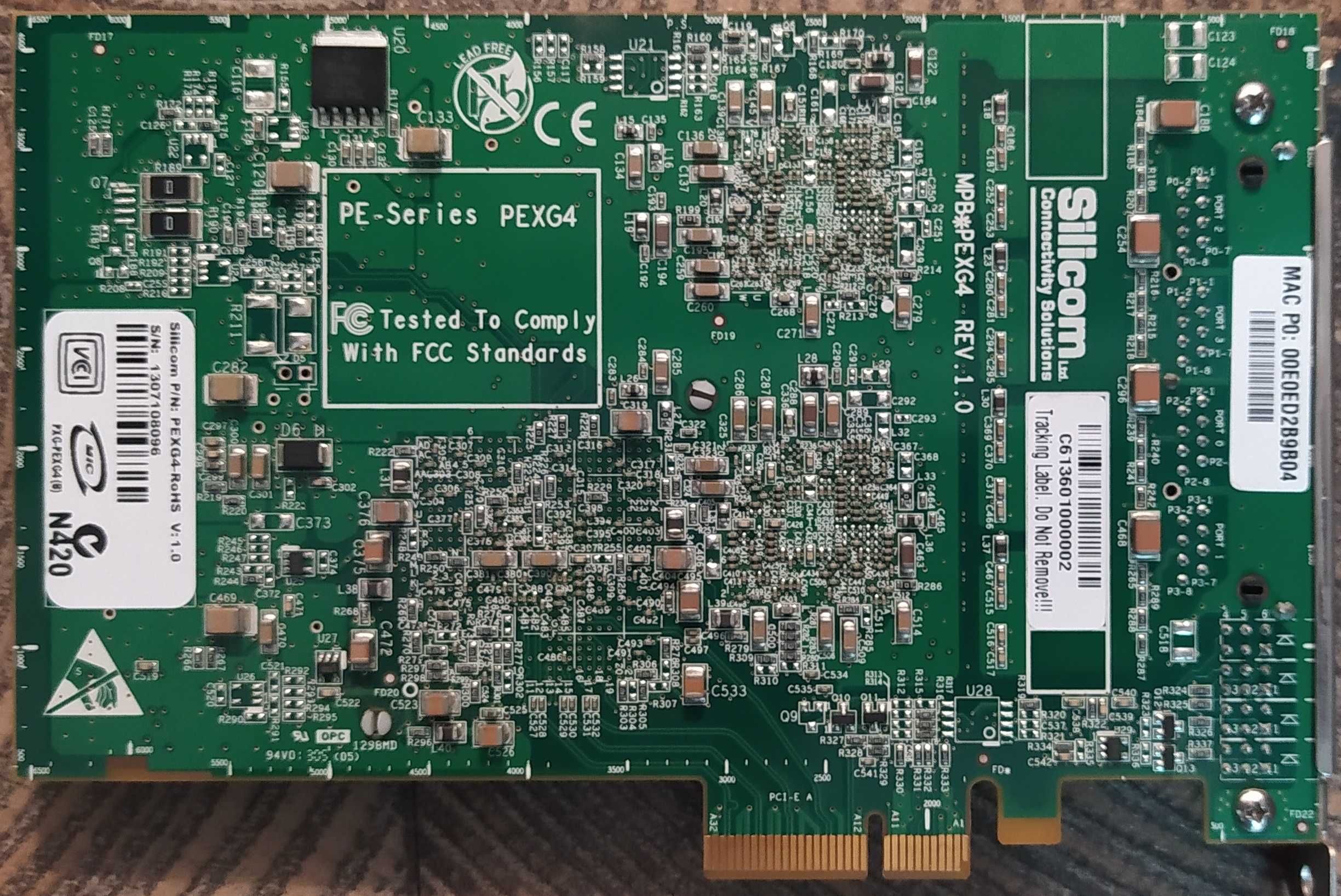 2-х и 4-х портовые PCI-E сетевые карты для серверов, PCI-E 4X