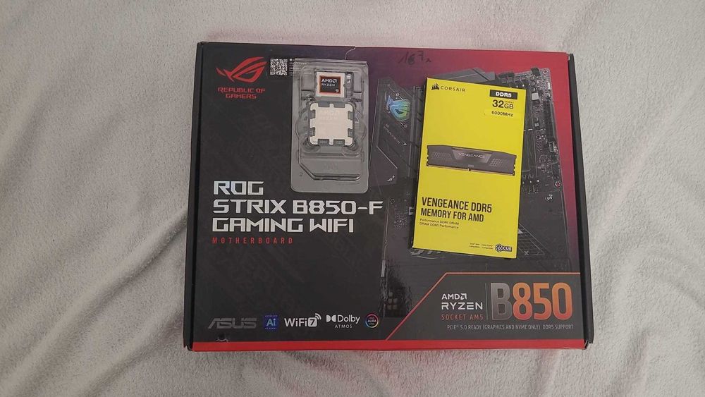 Kit  AMD Ryzen 9 9950X3D + ASUS ROG STRIX B850-F Gaming + 32GB DDR5