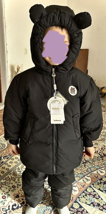 Зимная комбинезон с пухом на 4 года