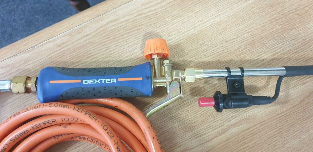 Arzator Torta acoperis - sudura Dexter cu aprindere piatra, furtun 5 m