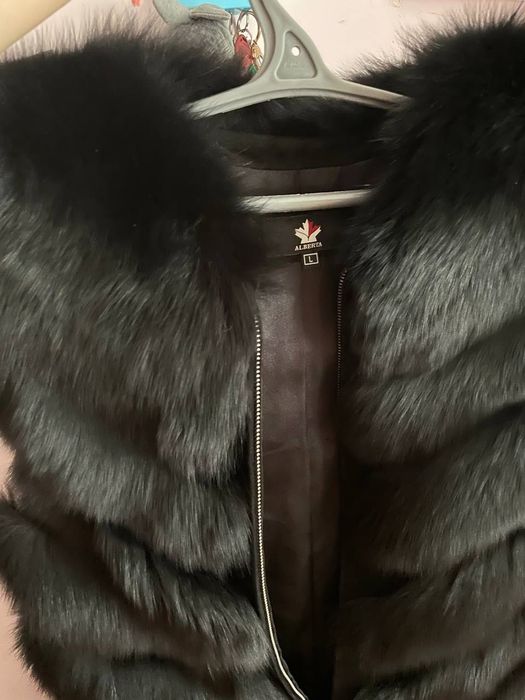 Vestă de blană de vulpe arctică Alberta (scribe)