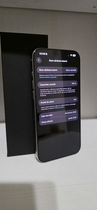 Iphone 16 Pro Max 256Gb Impecabil Baterie 100