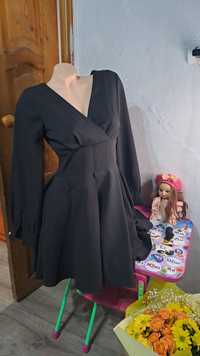 Платье, чёрное платье, платье с расклешенной юбкой, платья
