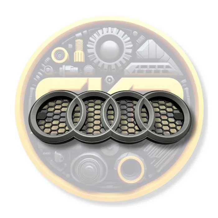 Emblema / Sigla Audi compatibila cu grila tip fagure