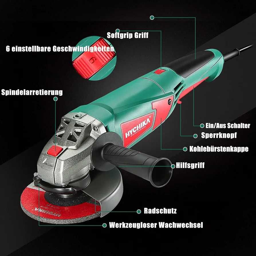 Polizor unghiular Hychika 1200 W, 3000-10000 RPM