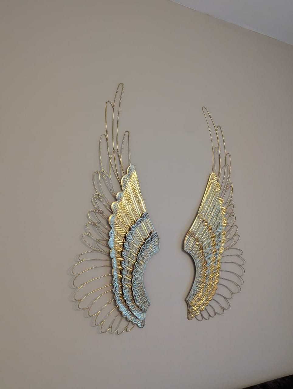 Ornament perete - Aripi de inger aurii