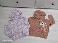 Hanorace/bluzoane fete cu gluga H&M,  in stare foarte buna, 4-6 ani