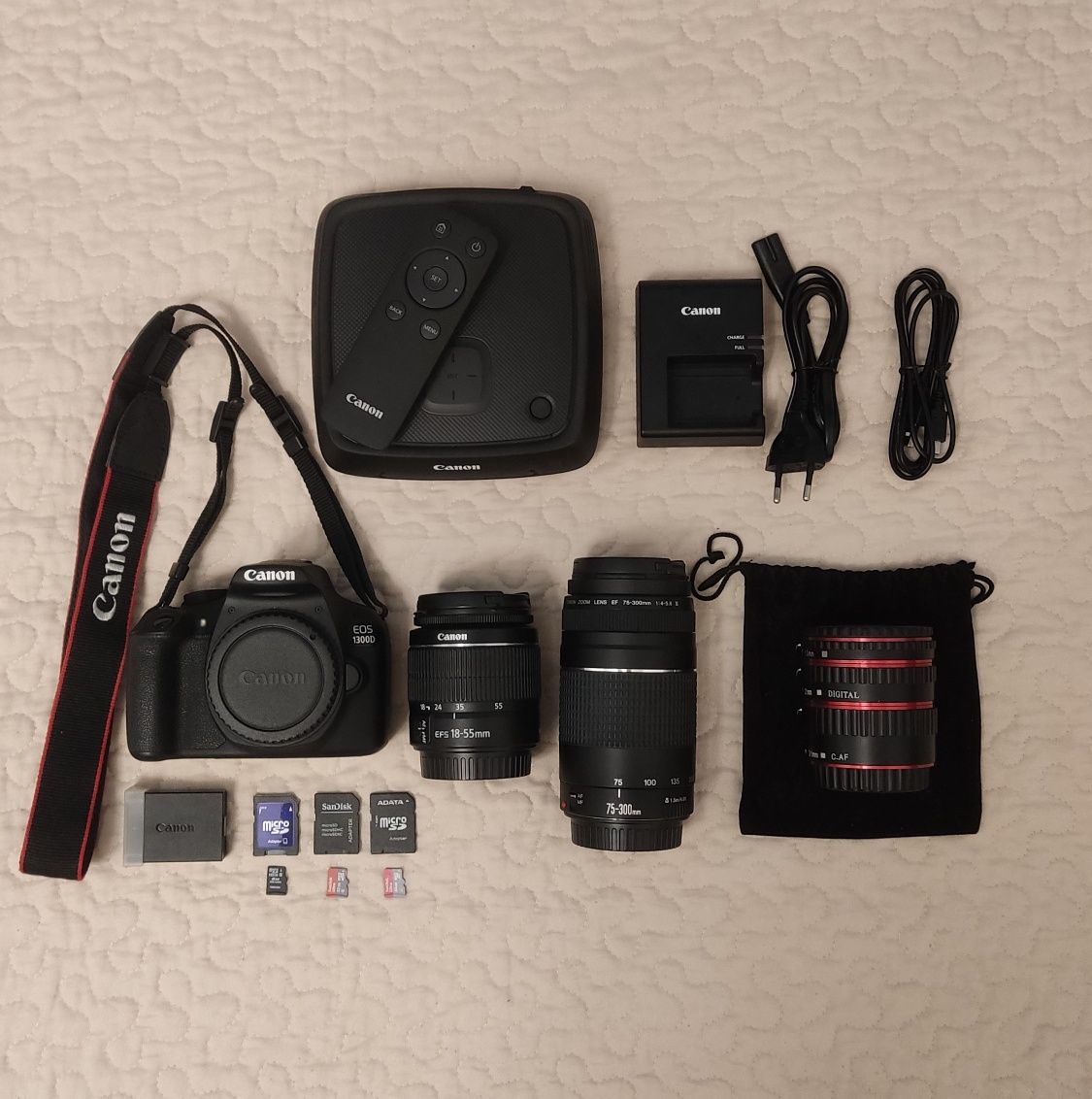 Пълен Фотосет Canon EOS 1300D + 2 обектива + Connect Station + статив