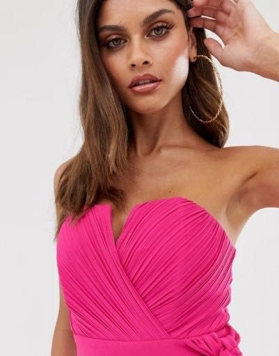 Дълга официална розова рокля TFNC LONDON ASOS