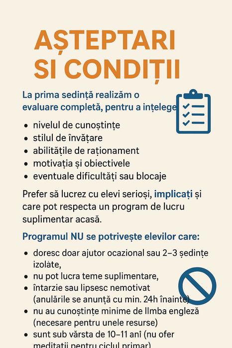 Meditații la Matematică INDIVIDUALE (FIZIC/ONLINE) 20+ ani de predare