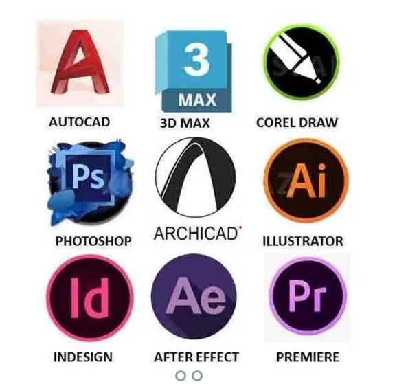 Windows AutoCAD,3D Maх,V-Ray,Photoshop, CorelDraw,Solidworks