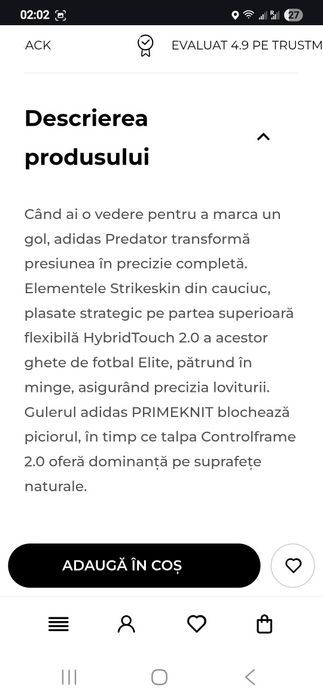 Ghete de fotbal Adidas Predator Elite FG , IF8867 , originali / noi