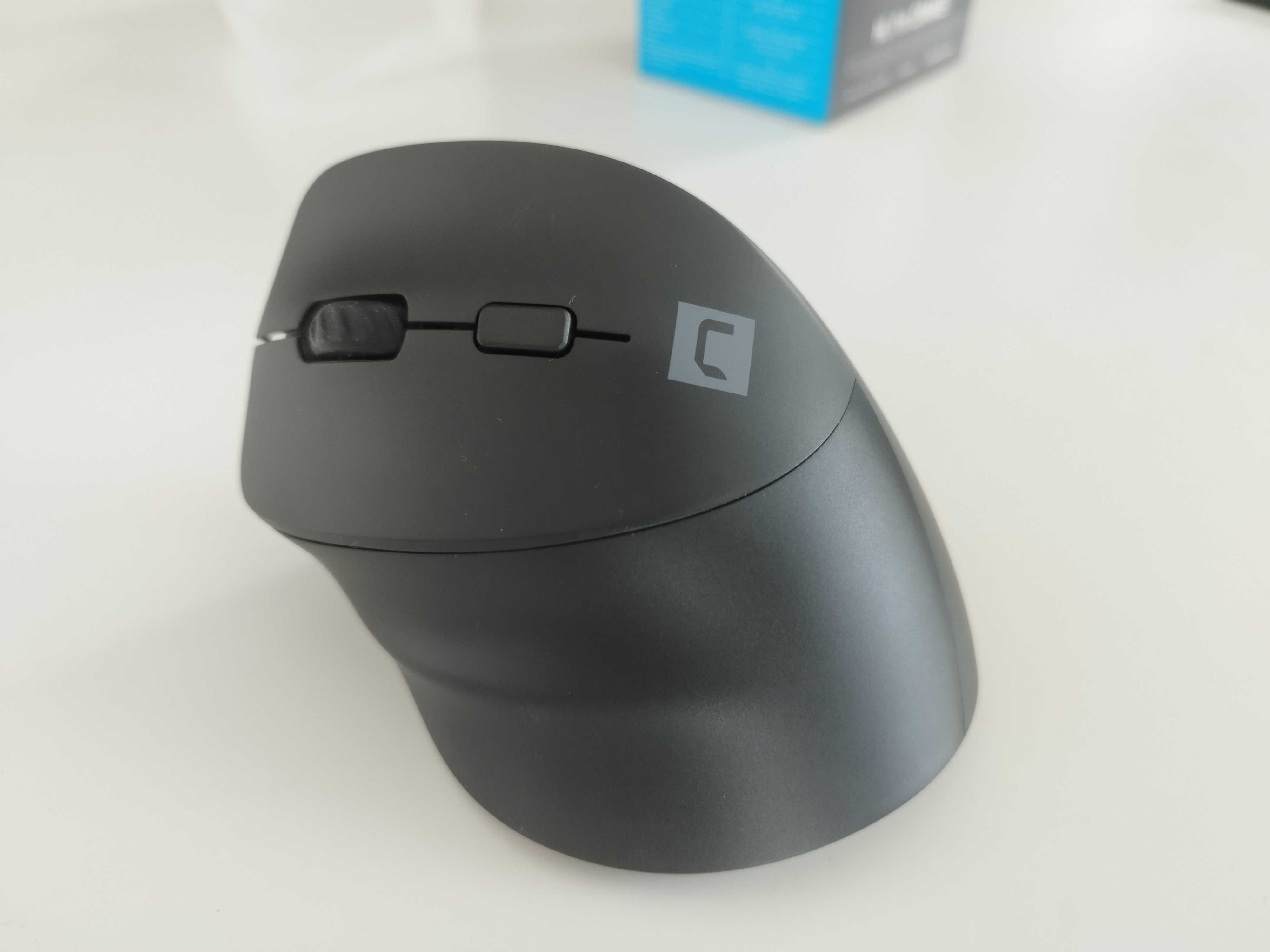 Natec Vertical Mouse Crake 2, за лява ръка, Black