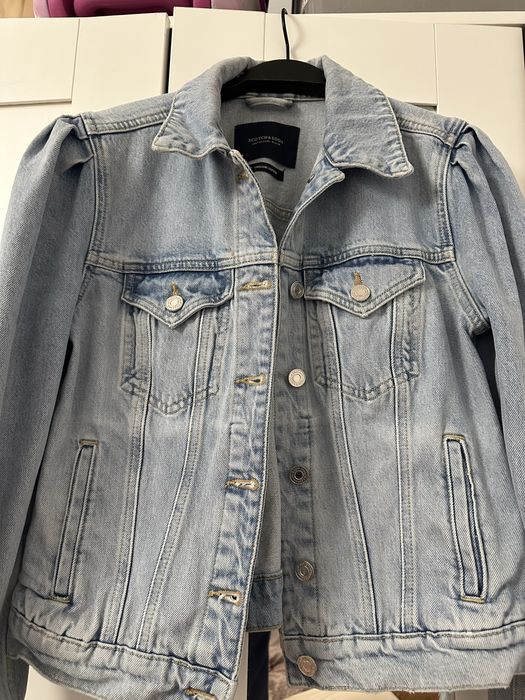 Scotch & Soda дънково яке XS дамско в светлосин цвят