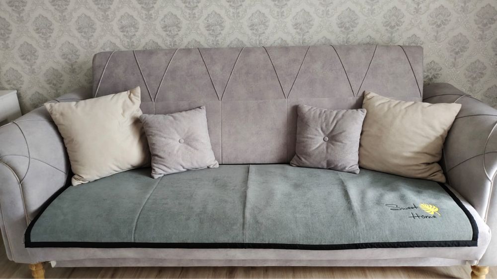 Продается диван раскладной, длина 2 метра, серого цвета