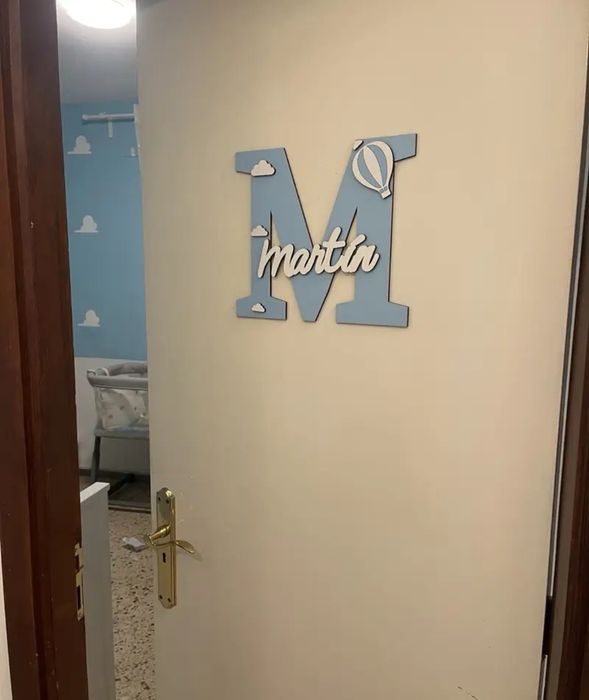 Дървена табелка за детска стая