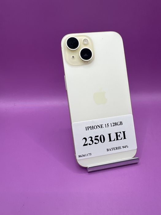 Iphone 15 128gb baterie 94 •Matei Amanet Crangasi•86361