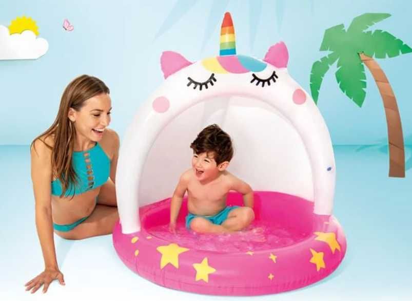 Детски басейн със сенник INTEX, 102х89см