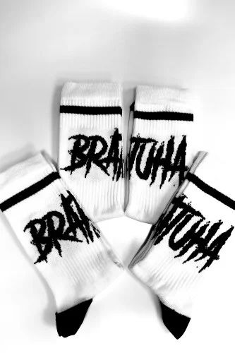 Чорапи 'Bratuha' в бял цвят