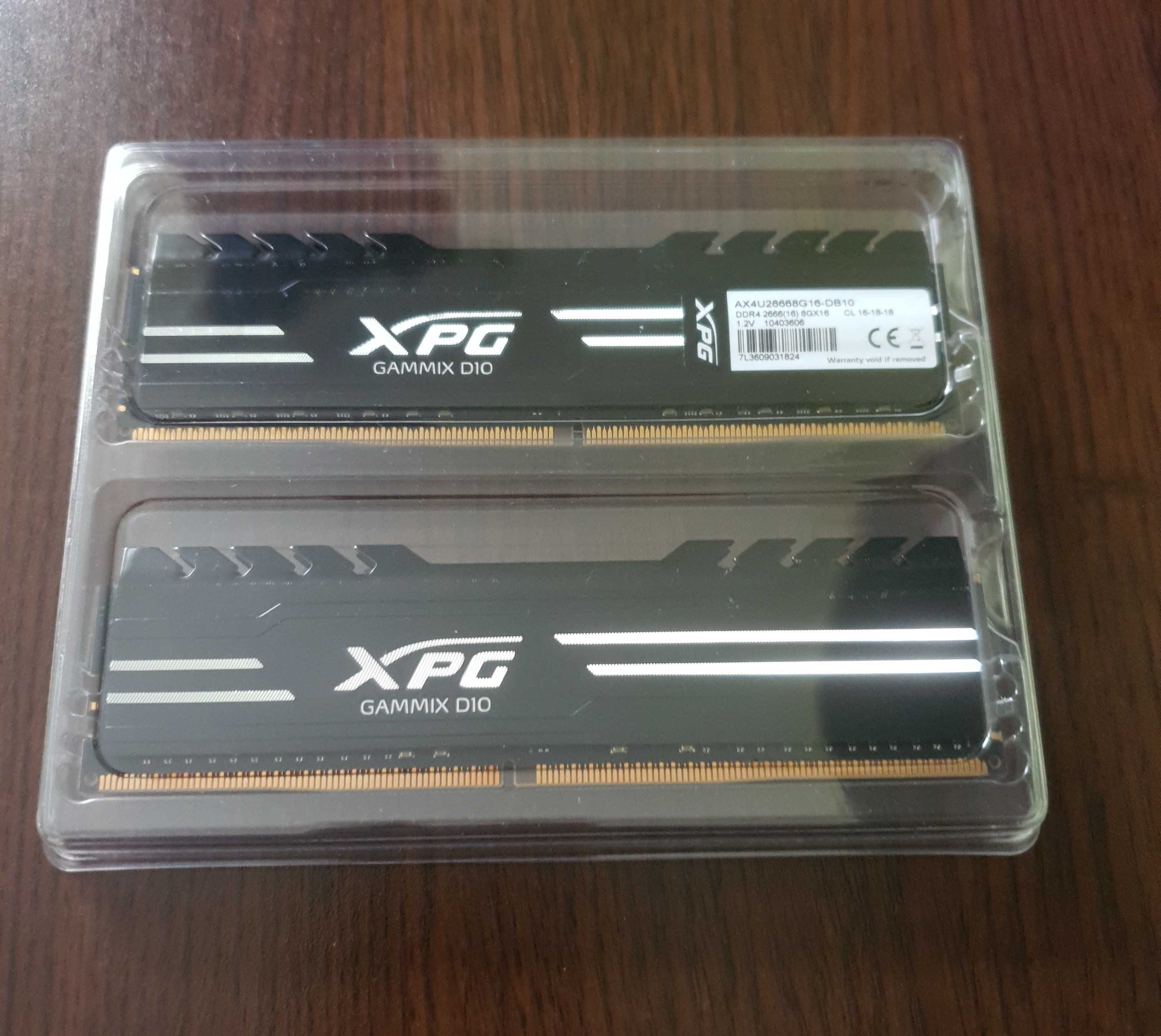 Memorii ADATA XPG Gammix D10 Black 16GB DDR4 2666MHz CL16 Dual Channel