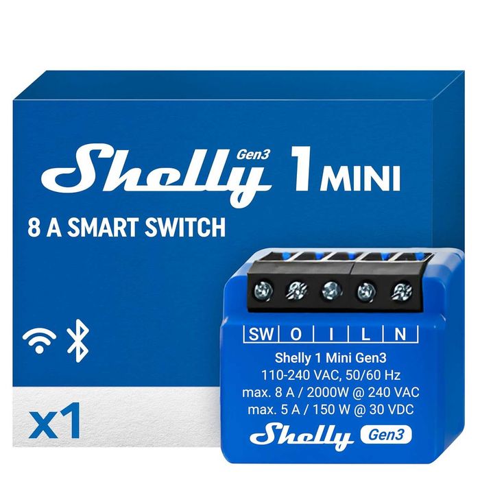 Shelly 1 Mini Gen3 - Comutator releu inteligent