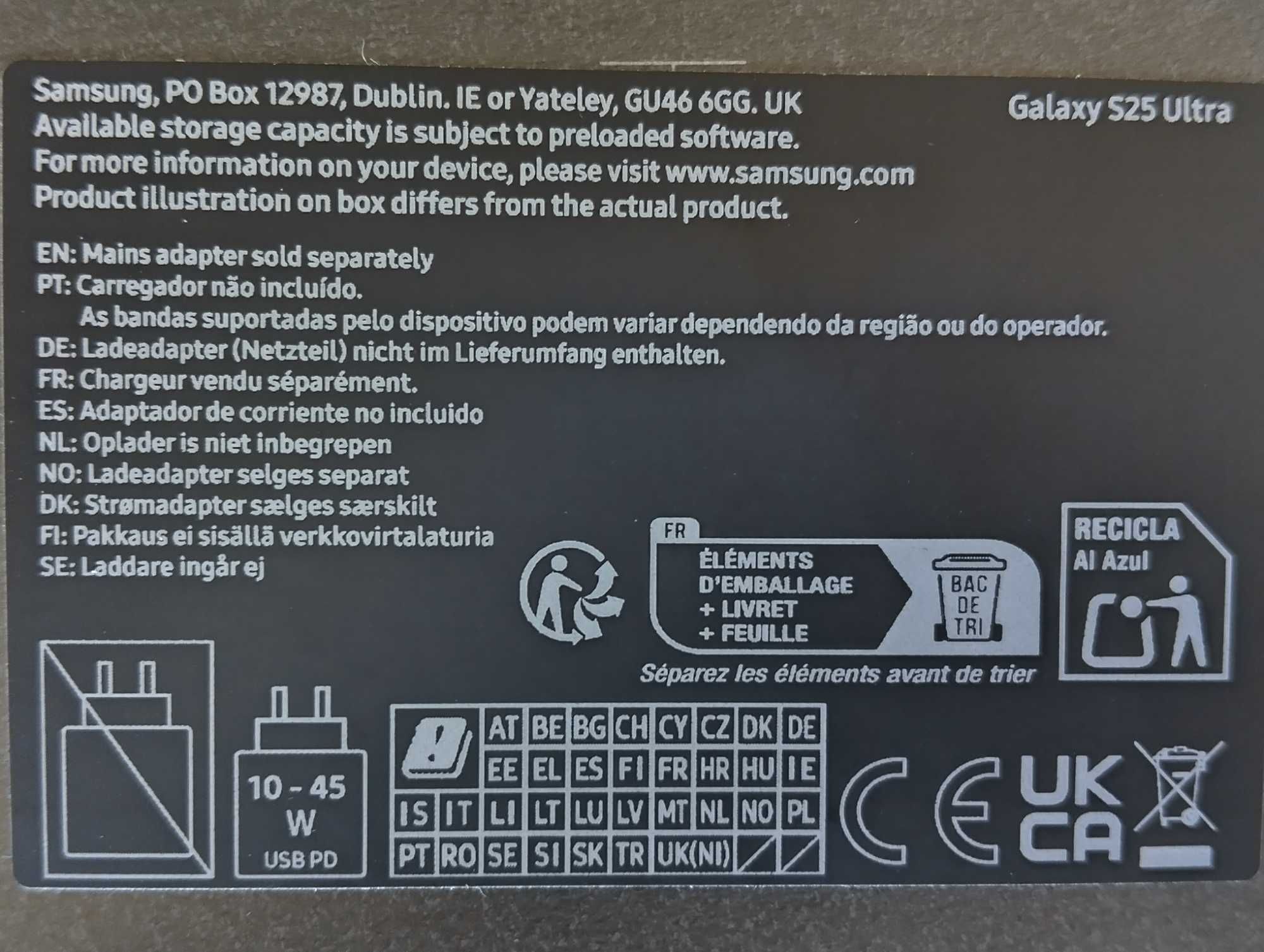 Samsung Galaxy S25 Ultra Titanium Black 12 GB/512 GB .