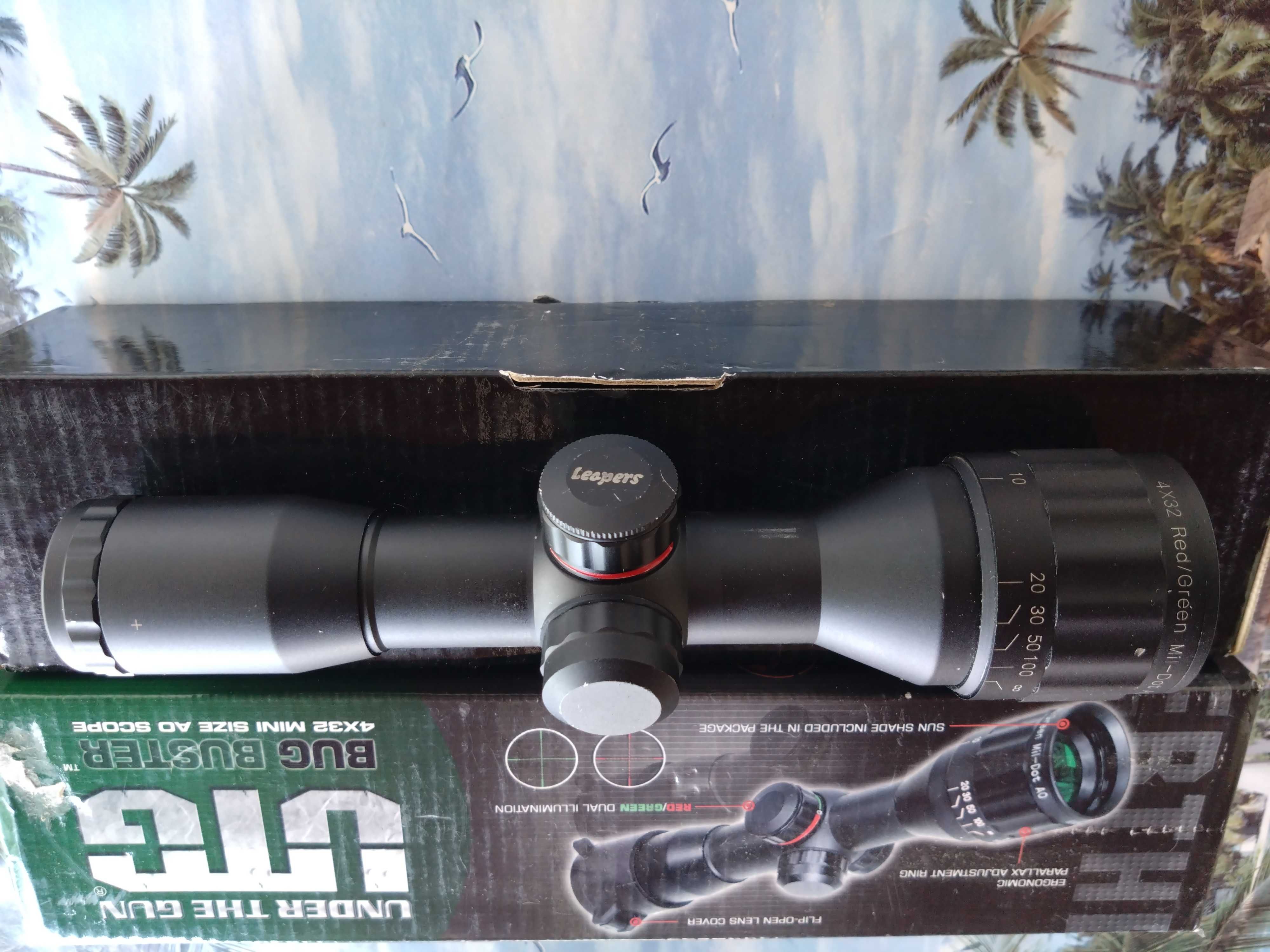 Оптика UTG Leapers Bug Buster 4x32, подсилена серия