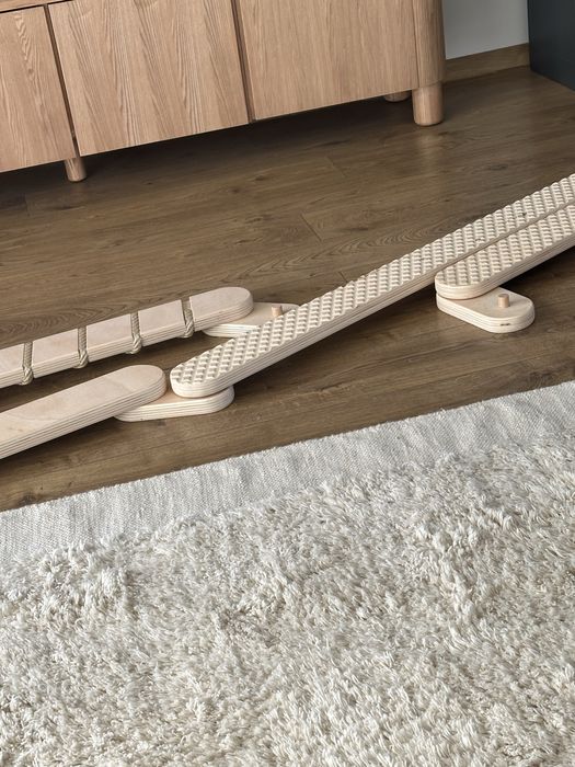 Traseu senzorial tactil copii lemn / pista echilibru