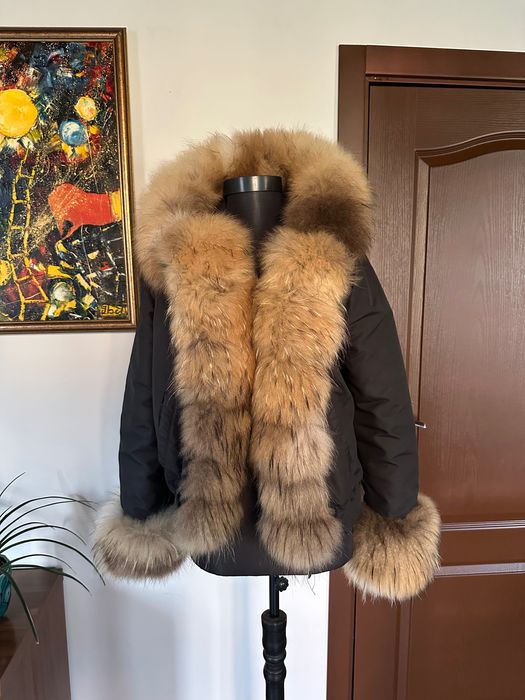 Зимно яке с естествен косъм