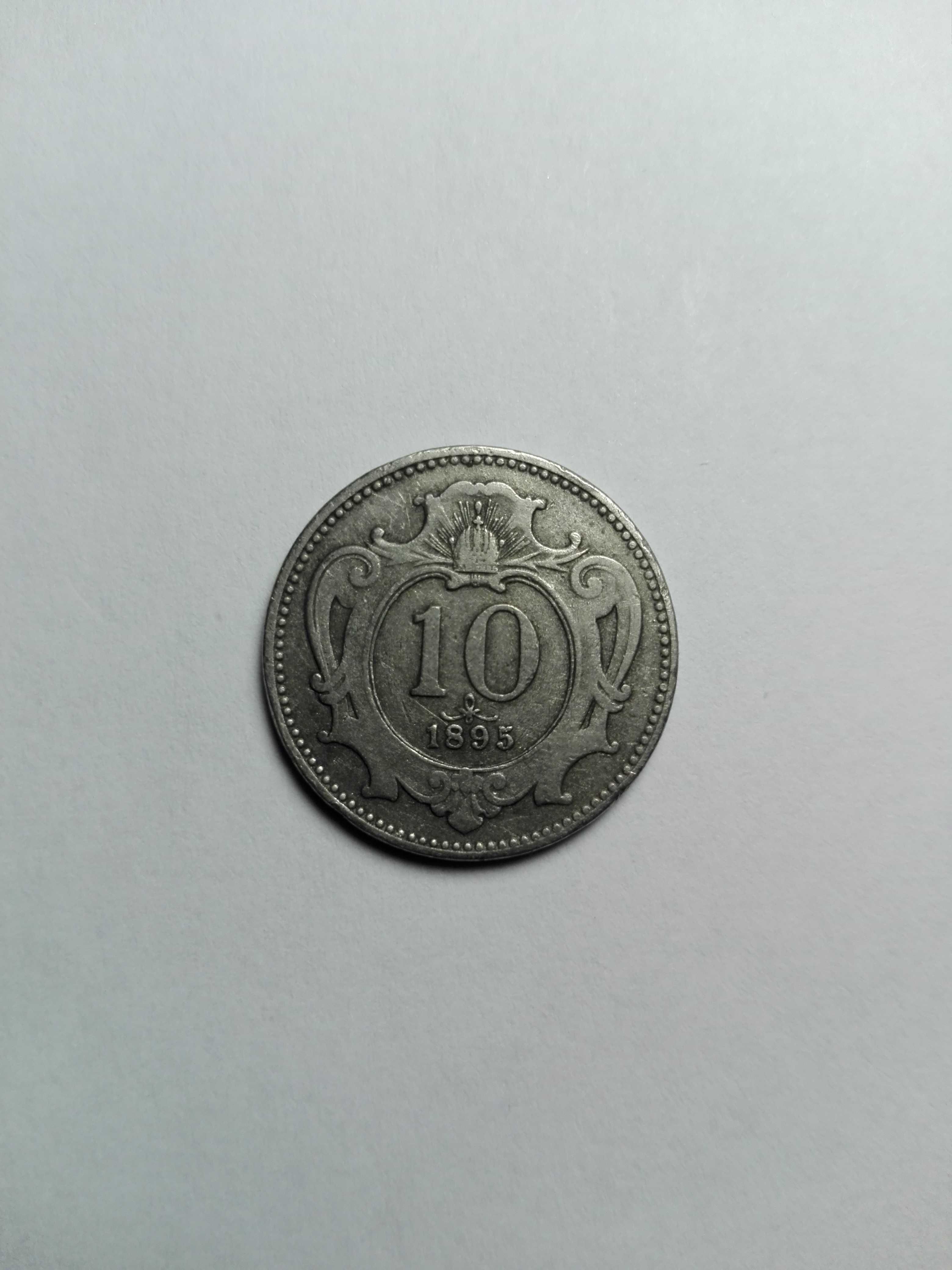 Vand 2 monede , 10 heller 1894 si 1895 , perioada Franz Josef .