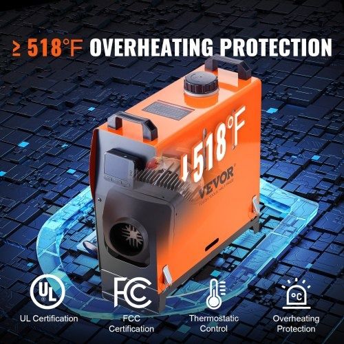 Încălzitor de aer diesel VEVOR All-in-one 12V 8KW Telecomandă LCD