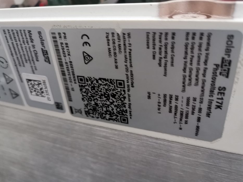 Invertor solaredge SE17kw panouri fotovoltaice