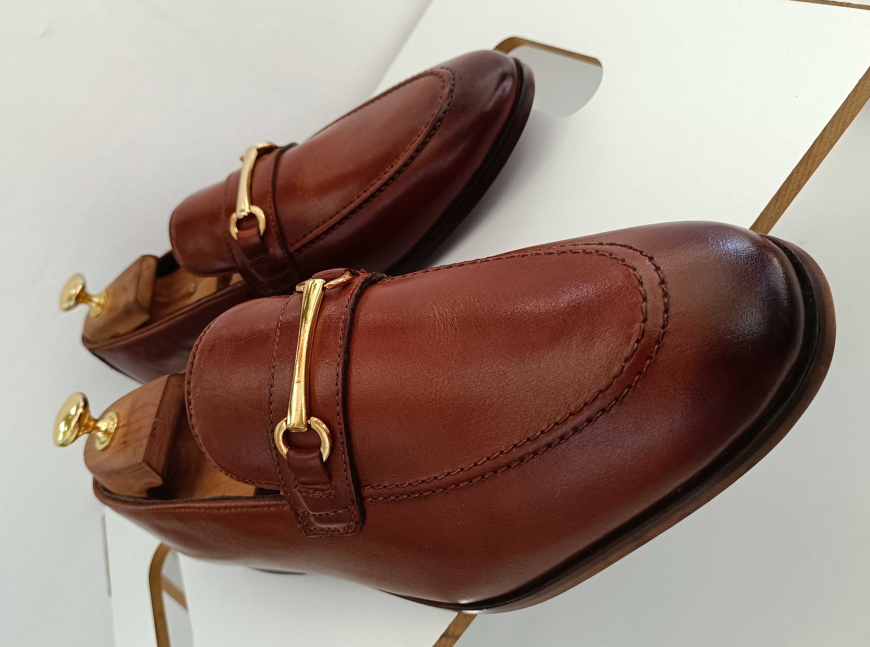 Pantofi loafers 43 bit premium ZIGN London NOU piele naturala
