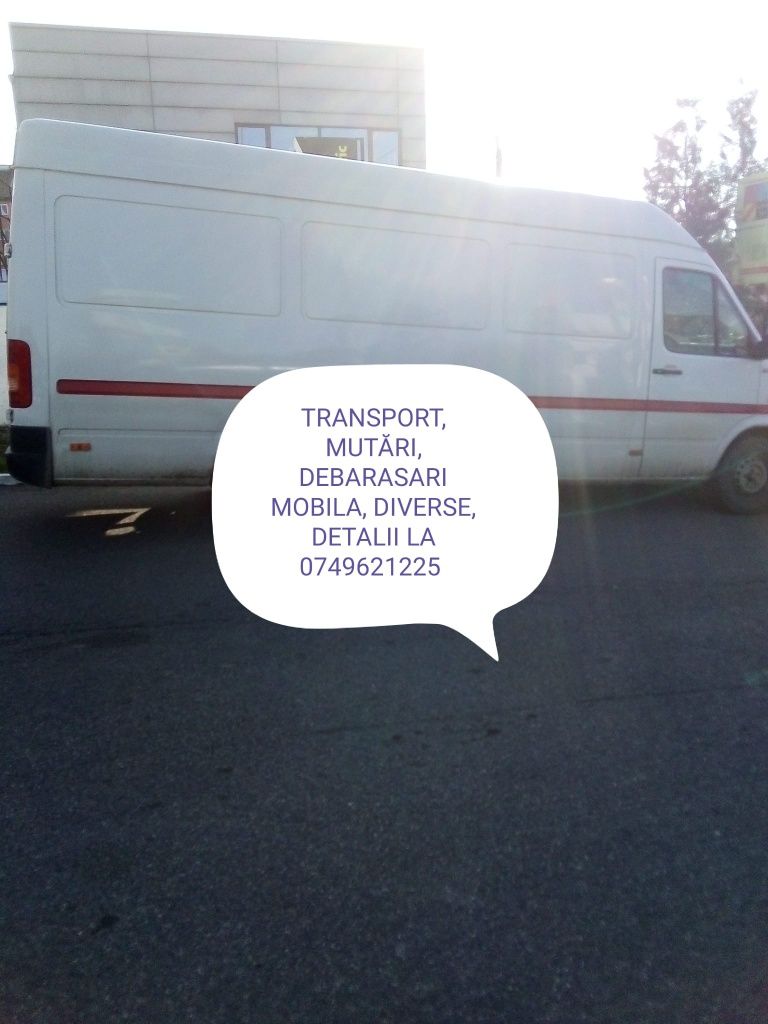 TRANSPORT, MUTĂRI, DEBARASARI mobilă,moloz, electrocasnice, etc...
