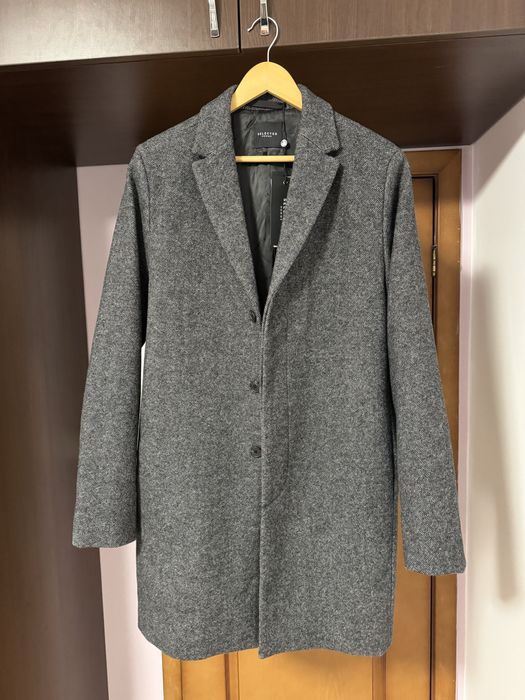 Мъжко вълнено палто SELECTED Homme, размер L