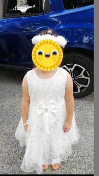 Детска бяла  рокля