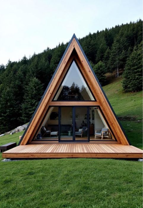 Cabane tip casa sau tip Aframe la cheie