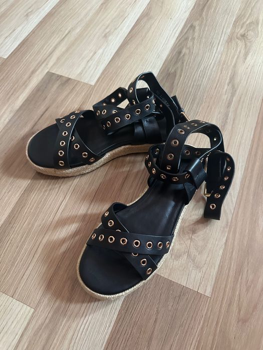 Sandale Il Passo, 37, piele antilopa cu capse, noi, nepurtate