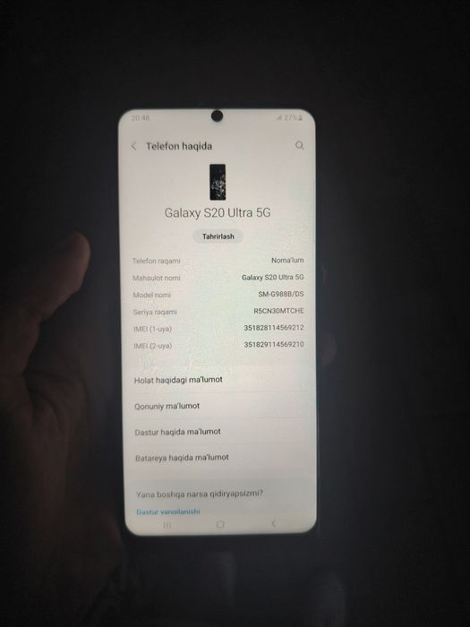 Galaxy S20 ultra 5G