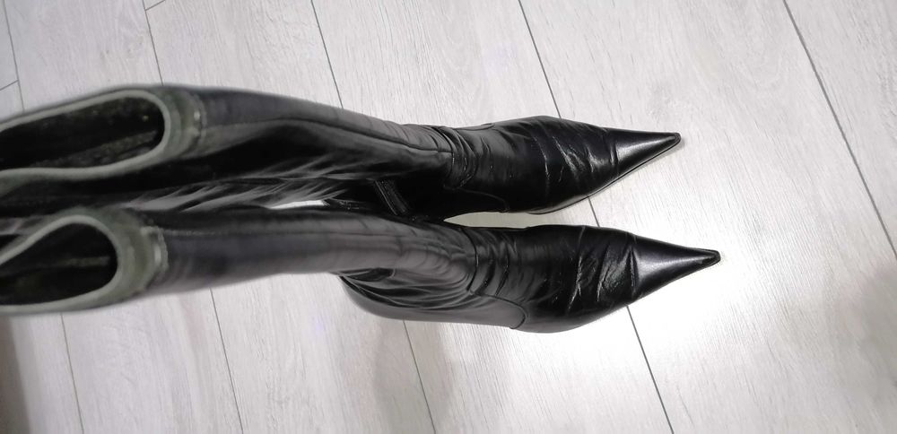 Cisme dama, negre, piele naturala, marime 39