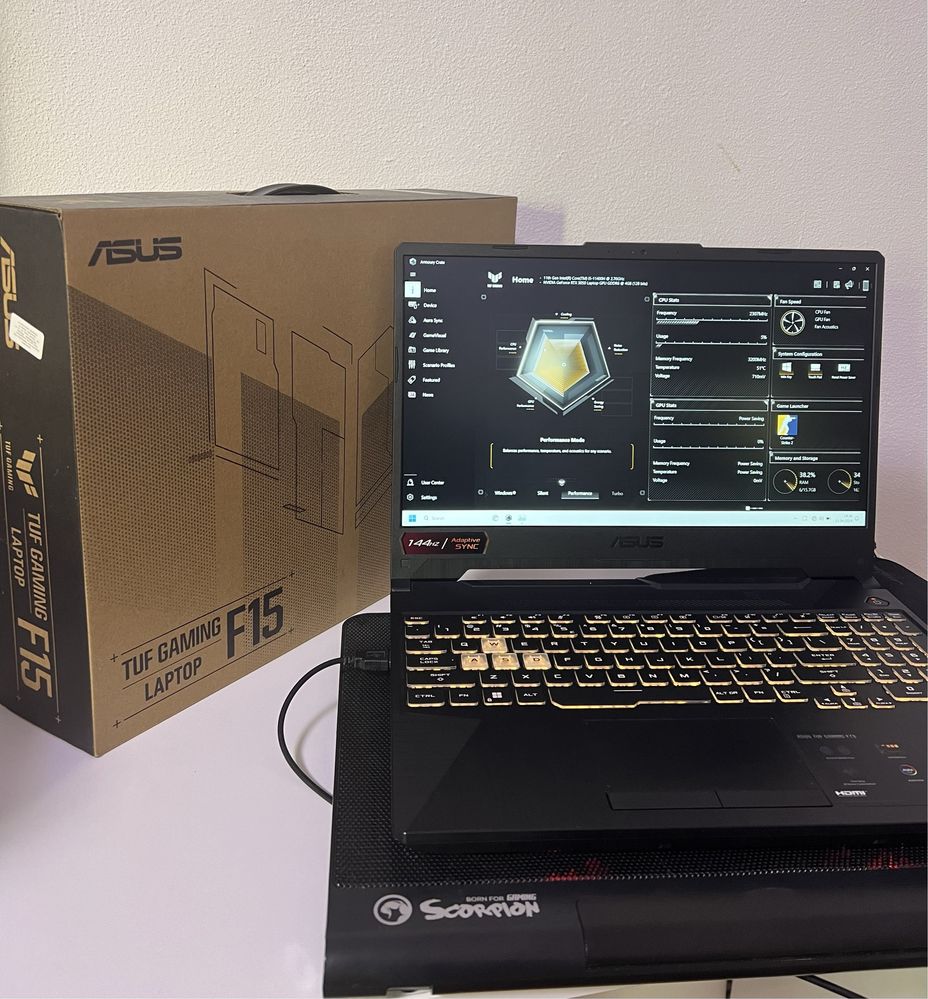 ASUS TUF F15 RTX 3050 la cutie aproape nou