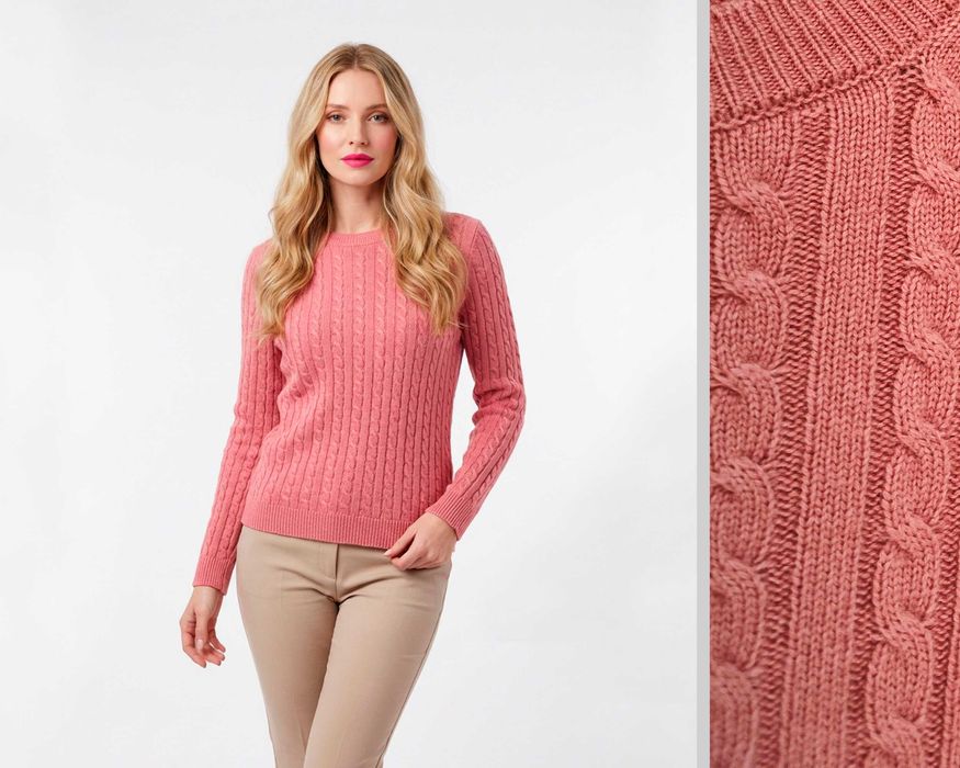 Massimo Dutti Оригинален дамски пуловер цвят сьомга Размер М