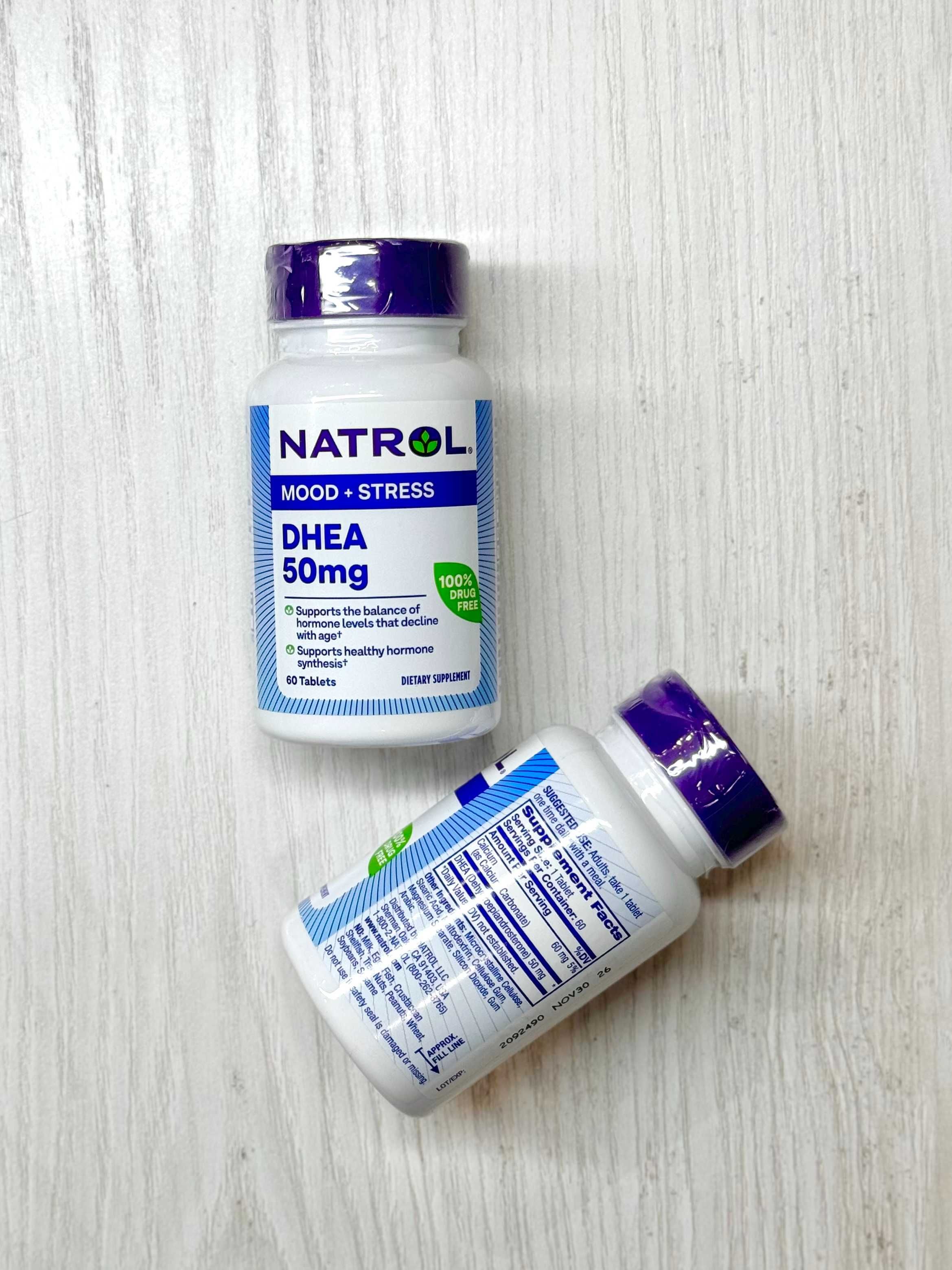 Natrol DHEA 50 mg 60 tabs – поддержка гормонального баланса и энергии
