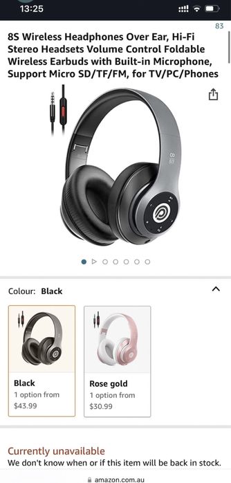 Casti Wireless 8S HI-FI Stereo Microfon cu Micro SD pt TV PC Telefon