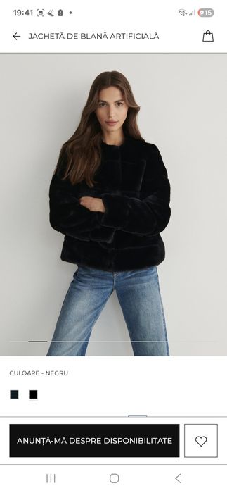 Jacheta blana artificiala Reserved