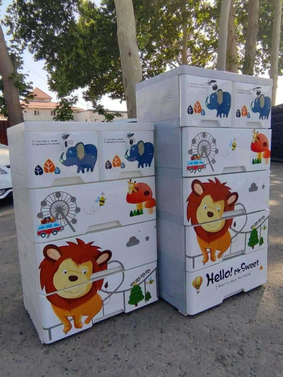 пластиковый детский комод