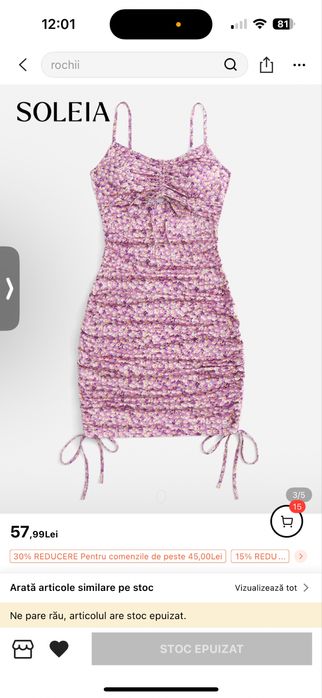 rochie cu flori shein S